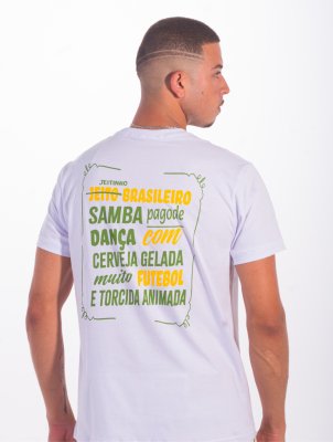 Camiseta Jeitinho Brasileiro - Torcida 10 - Branco