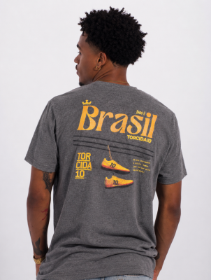 Camiseta Chuteira No Fio - Torcida 10 - Mescla