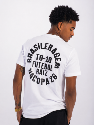 Camiseta Brasil Na Copa 26 - Torcida 10 - Branco